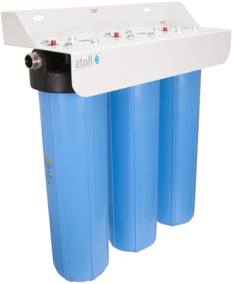 Магистральный фильтр atoll I-32BB-pic STD с механическим, обезжелезивающим и угольным картриджами